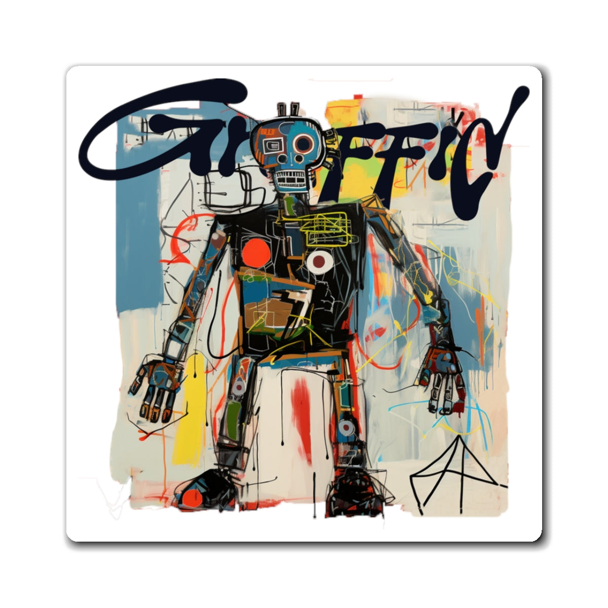 Basquiat's Technicolor Dream: Graffid Robot Revolution